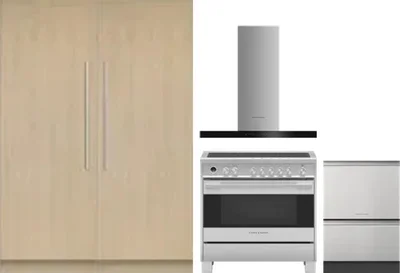 5 Piece Package Includes Refrigerator, Freezer, Range, Hood And Dishwasher